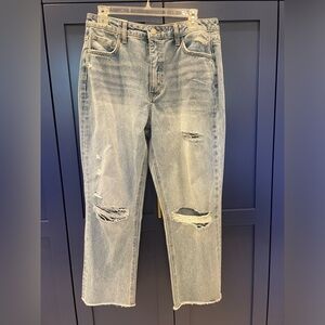 Vervet Blue Beverly Super High-Rise Straight Leg Pants